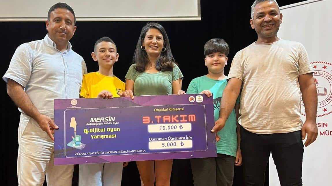  Mersin 4.Dijital Oyun Yarışmasında Okulumuzun Başarısı